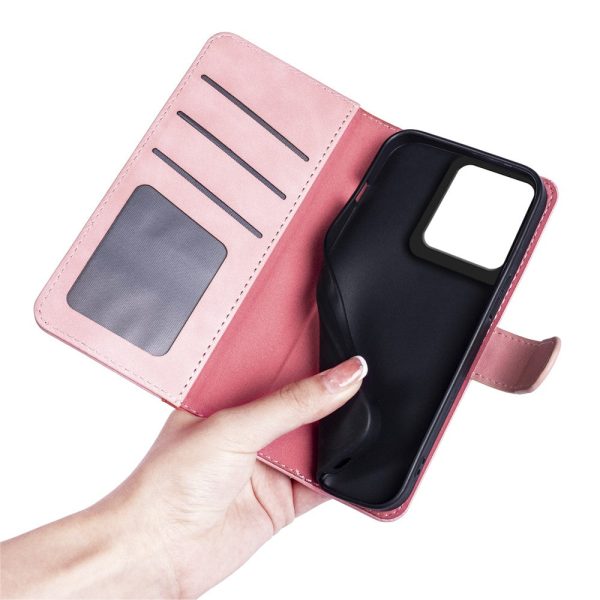 Two-color Motorola Edge 50 Pro leather flip case - Pink Online