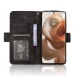 Modern-styled leather wallet case for Motorola Edge 50 Ultra   Motorola Moto X50 Ultra - Black Fashion