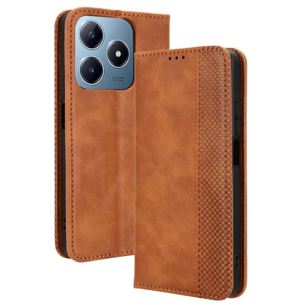 Bofink Vintage Realme C63   Xiaomi Poco C61   Realme Narzo N63 leather case - Brown Online Hot Sale