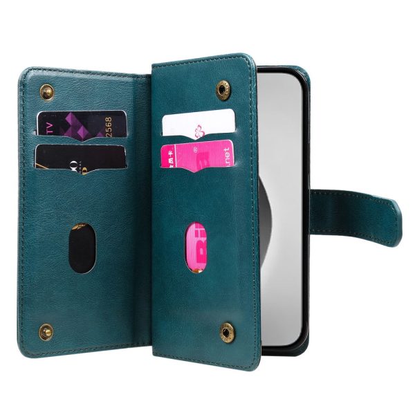 10-slot iPhone 16 Pro Max wallet case - Green Fashion