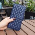 Rhombus pattern matte iPhone 16 flip case - Blue Online