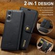 DG.MING Sony Xperia 10 VI 2-in-1 wallet case - Black Hot on Sale