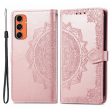 Mandala Samsung Galaxy M55   Samsung Galaxy F55   C55 leather case - Rose Gold Cheap