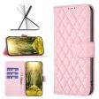 Rhombus pattern matte iPhone 16 Plus flip case - Pink Supply