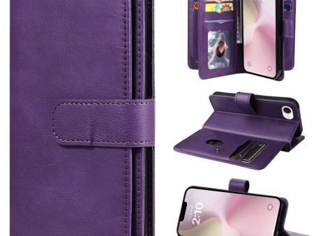 10-slot iPhone SE (2024) wallet case - Purple For Sale