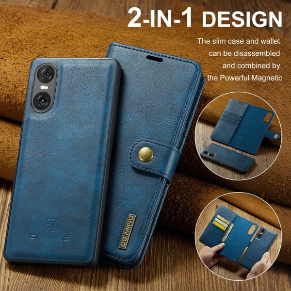 DG.MING Sony Xperia 10 VI 2-in-1 wallet case - Blue Online Hot Sale