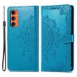 Mandala Samsung Galaxy M55   Samsung Galaxy F55   C55 leather case - Blue Discount