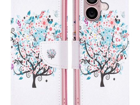 Wonderland iPhone 16 Plus flip case - Flower Tree For Sale