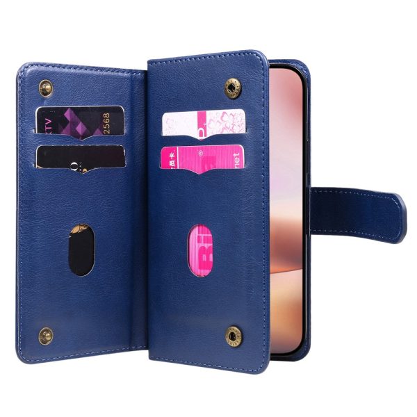 10-slot iPhone 16 Plus wallet case - Blue Online