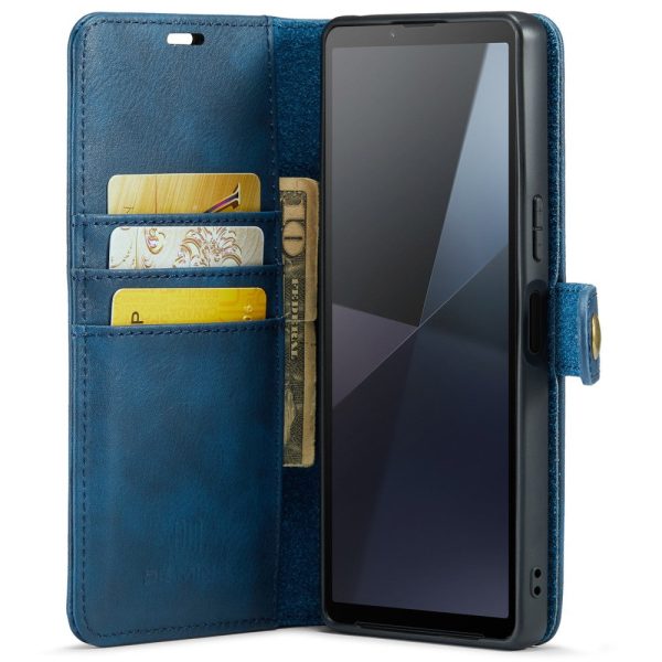 DG.MING Sony Xperia 10 VI 2-in-1 wallet case - Blue Online Hot Sale