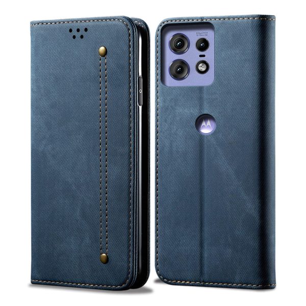 Jeans Motorola Edge 50 Pro flip case - Blue Discount