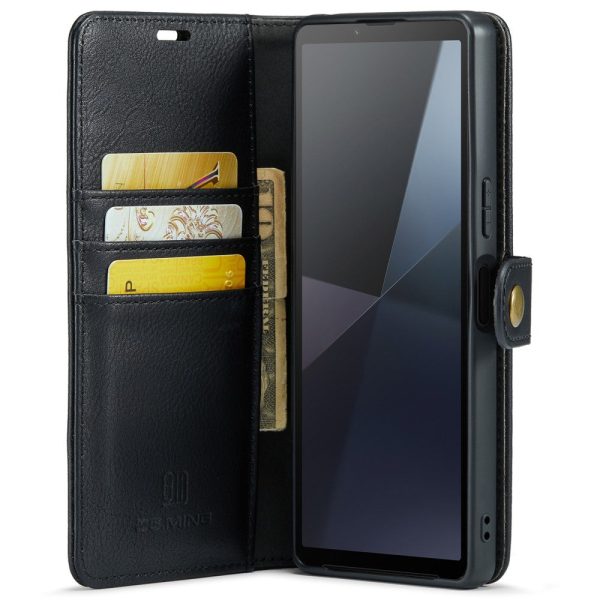 DG.MING Sony Xperia 10 VI 2-in-1 wallet case - Black Hot on Sale