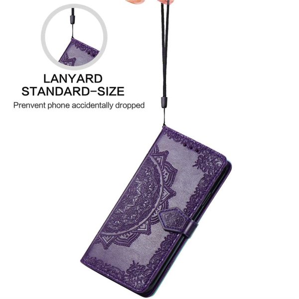 Mandala Huawei Pura 70 leather case - Purple For Sale