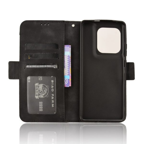 Modern-styled leather wallet case for Motorola Edge 50 Ultra   Motorola Moto X50 Ultra - Black Fashion