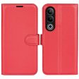 Classic OnePlus Ace 3V flip case - Red Fashion