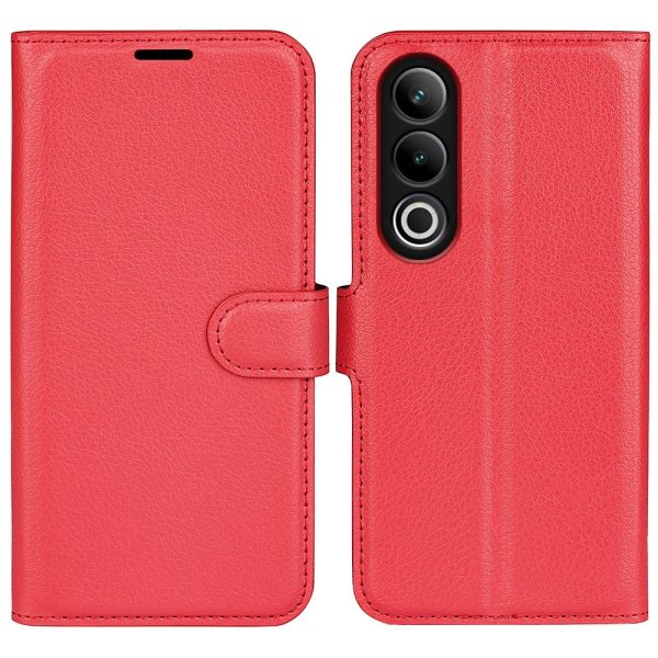 Classic OnePlus Ace 3V flip case - Red Fashion