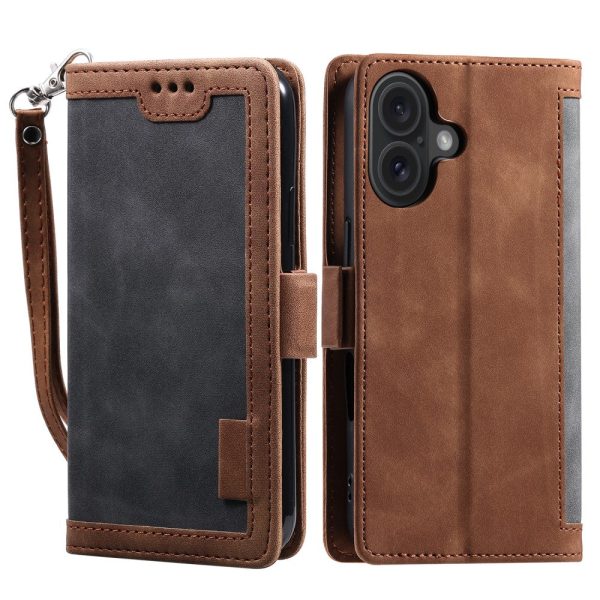 Surburbian iPhone 16 Plus leather flip case - Grey Online Sale