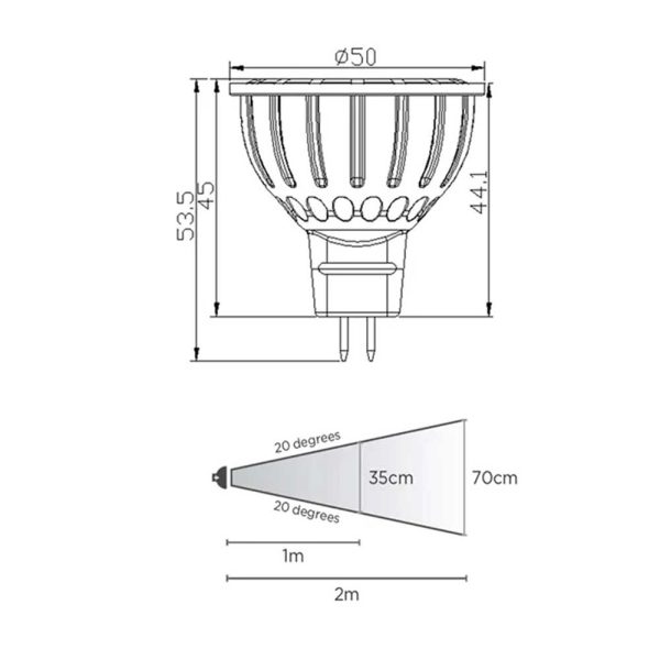 10w LED MR16 Globe Warm White 3000k, Daylight 6000k 5520007 For Discount